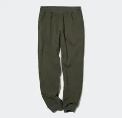ユニクロ ヒートテックボアスウェットパンツ 丈長め オリーブ XS