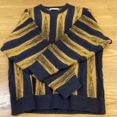 JOURNAL STANDARD ニット セーター ネイビー イエローのサムネイル