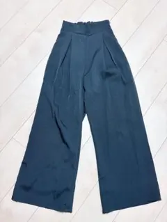 GRL ブラック　スラックス　ワイドパンツ