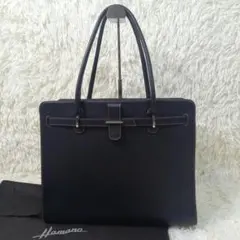HAMANO 濱野 トートバッグ ビジネスバッグ ブラック レザー ハンドバッグのサムネイル
