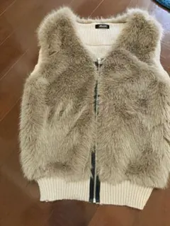 Remite ファー ニット ベスト