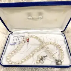 本真珠　1連　イヤリングつき　パール