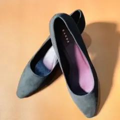 【試着のみ☆美品】RANDA ランダ　パンプス　スエード　黒　24.0