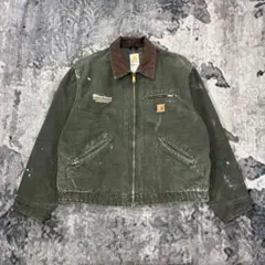 希少モデル 90s Carhartt デトロイトジャケット MOS モスグリーン