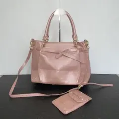 SamanthaVegaピンク2way ショルダーバッグ ハンドバッグポーチ付き