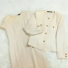 ブルックス ブラザーズ 金ボタン ノーカラージャケット ワンピース セットアップ