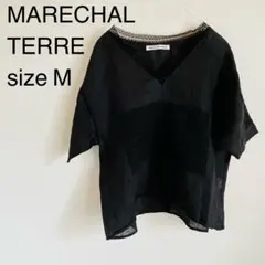 【美品】MARECHAL TERRE マルシャルテル 麻100% レースブラウスのサムネイル