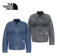 【超お買い得】新品 NORTH FACE デニムトラッカージャケット【ブルー】のサムネイル