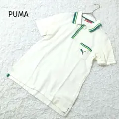 プーマ ゴルフウェア メンズ ポロシャツ 半袖 胸ポケット ロゴ刺繍 S 白のサムネイル