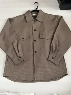 GU ブラウンチェック柄 長袖ジャケット　美品