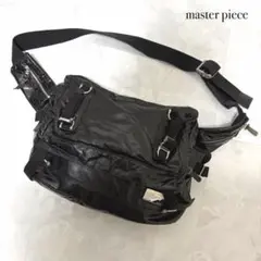 美品✨️ マスターピース メッセンジャーバッグ ハンターバッグ　ボディバッグ　黒