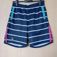 スボルメ ボーダー柄 プラクティス パンツ Ｓ 紺×白×青×桃 used