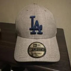 New Era 9FORTY LAロゴ グレーキャップ