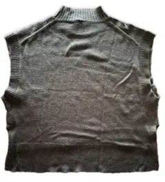 HK WORKS LONDON ハイネック ニットベスト グレー Mサイズ