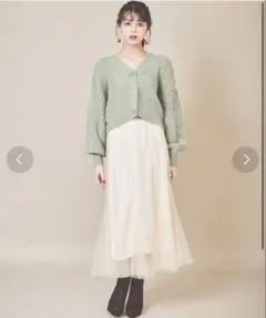 31 Sons de mode 異素材切り替えチュールマーメイド スカート