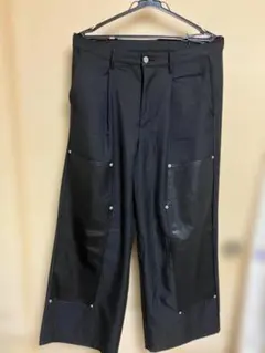 【完売・希少品】Casper John ダブルニーフレアスラックス ブラック Mのサムネイル