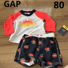新品　80 ベビーギャップ GAP 水着　ラッシュガード　男の子