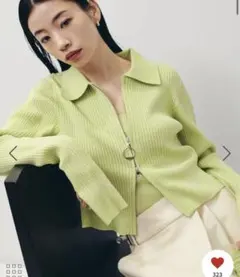 ダブルジップ カーディガン