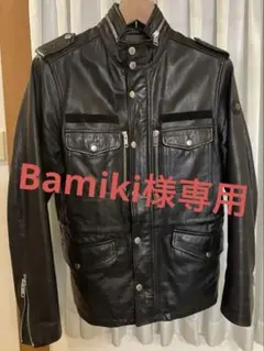 美品 DIESEL ミリタリースタイル レザージャケット L 黒