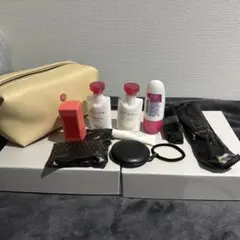 エミレーツ航空ビジネス⭐︎BVLGARI OMNIA女性アメニティキャラメルポーチ