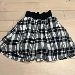 本日限定sale♡BeBe♡白黒チェック柄スカート♡120