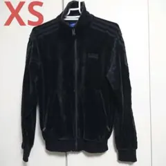 adidasOriginalsベロアジャケットXSメンズBLACK黒ブラック