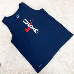 Nike ナイキ　DRI-FIT タンクトップ　USA　ネイビー　M　ランシャツ
