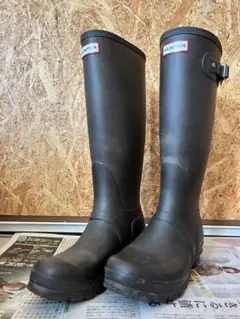 HUNTER ブラック 長靴 バックル付き