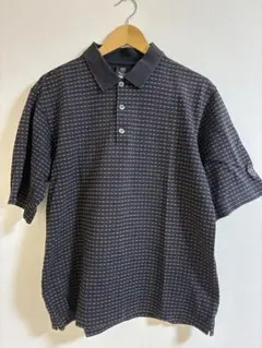 NIKE GOLF DRI-FIT ボーダー ポロシャツ 半袖 M 黒