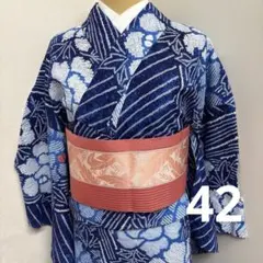 有松絞り 浴衣 切り嵌め柄 手縫い シボ良好 紫 - メルカリ