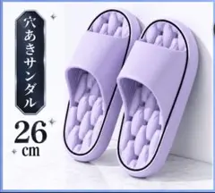 샌들, 퍼플, 26cm, 구멍 뚫린 샌들, 발코니, 욕실 청소, 외출시 워터 포인트, 26cm 방수