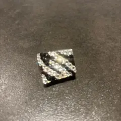 ゼブラ柄 ラインストーン リング 指輪