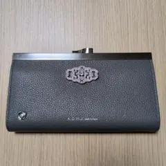 A.D.M.J. 長財布 グレー レザー クリスタル装飾のサムネイル