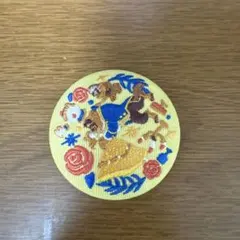 ディズニー　刺繍缶バッジ　美女と野獣