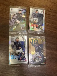 日本代表サッカートレーディングカードセット　4枚