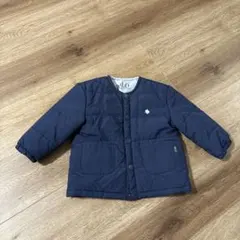 ネイビー ボタン式アウター 90