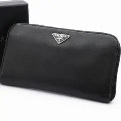 PRADA 長財布 ジッピーウォレット ラウンド サフィアーノ ブラック 3