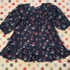 ★100♡薄手コーデュロイ♡刺繍風チュニックワンピ