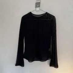 mame UNIQLO シースルーブラック長袖Tシャツ XL