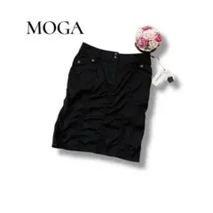MOGA モガ　レディース　ひざ丈タイトスカート　タグ付き　ブラック　黒　M