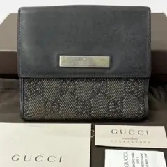 新品同様‼️ グッチ　GUCCI 財布　二つ折り　折り財布　GGキャンバス