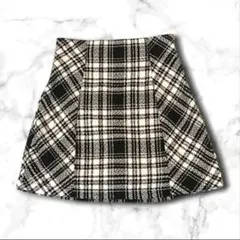 GRL インパン 裏地付き チェック柄 ツイード ミニスカート L 超美品
