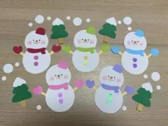 ラスト2点！雪だるまの壁面飾り　クリスマス　スノーマン　冬　12月 1月 ⑦