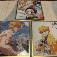 鬼滅の刃 WEBSHOPくじ アクリル色紙　我妻善逸　竈門炭治郎　嘴平伊之助