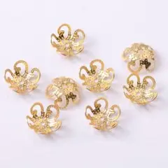 【10個】花座 座金 金具 ビーズキャップ スペーサービーズ ハンドメイド
