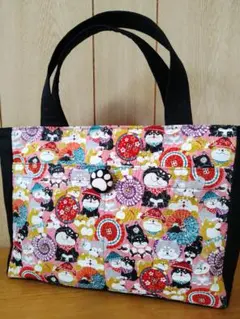 (柴犬番傘柄♬)ハンドメイドトートバック