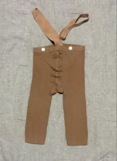 ブラウン サスペンダー付きパンツ 80cm