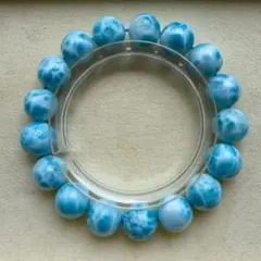 天然無処理　ラリマー ブレスレット 12mm-43.7g
