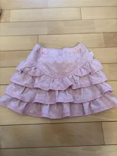 メゾピアノ　フリル付きピンクスカート　ピンク　140サイズ