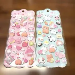 3D ぷくぷくシール お尻シール うさぎ パンダ ステッカー DIY 2枚セット